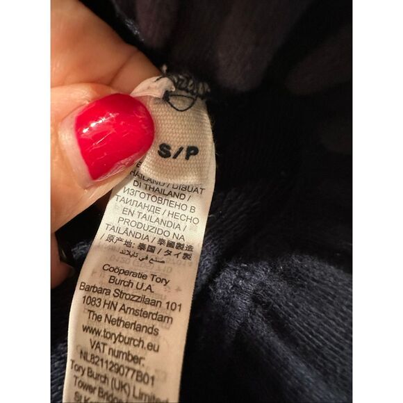 Tory Burch Sport navy tie-dye drawstring comfy joggers/sweatpants size small - Picture 3 of 10